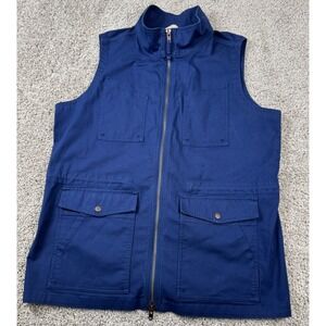 Duluth Trading Utility Sleeveless Vest Workwear Pockets Full Zip Blue Mens XXL